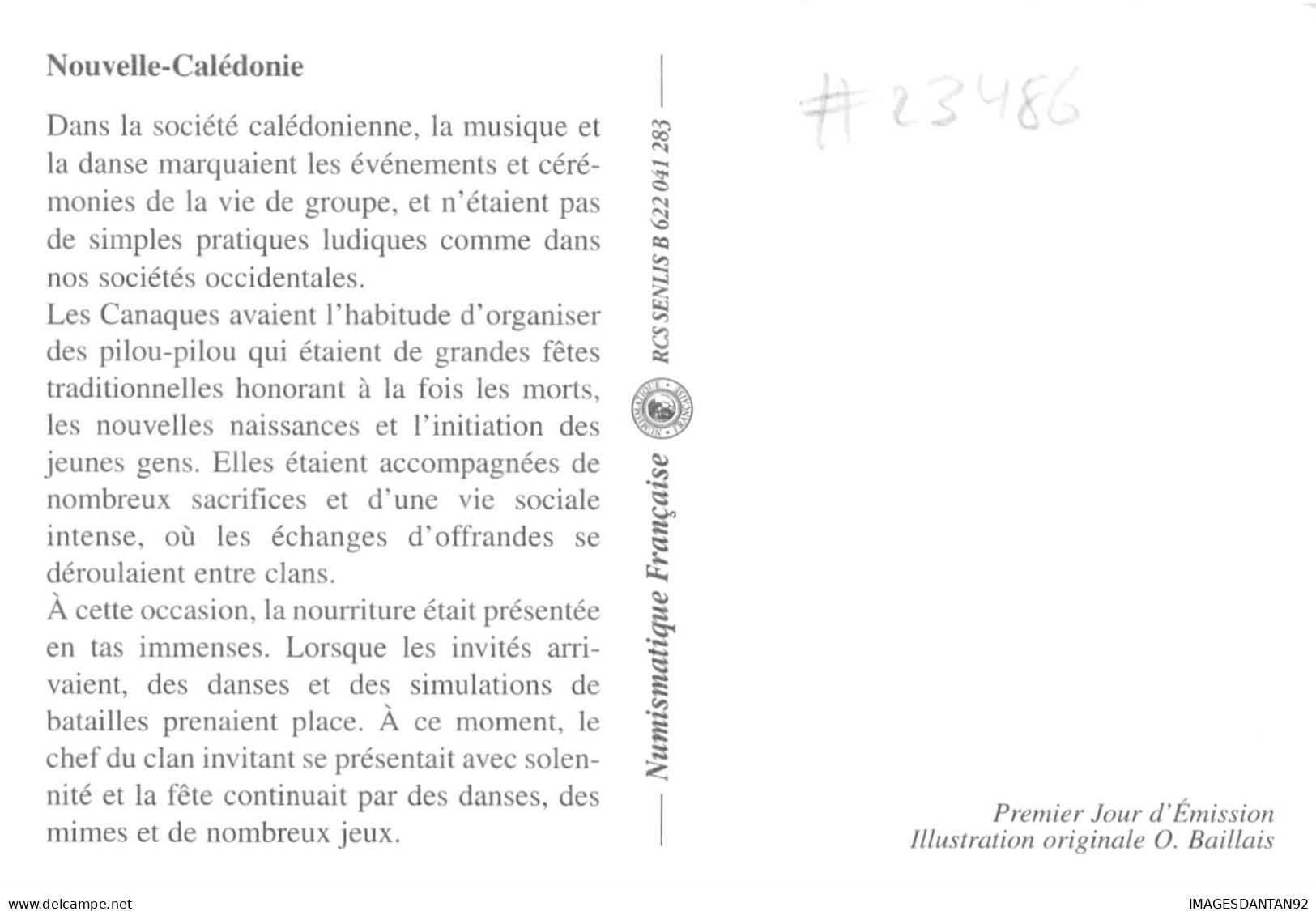 CARTE MAXIMUM #23486 NOUVELLE CALEDONIE NOUMEA 1995 DANSES FOLKLORIQUES - Maximum Cards