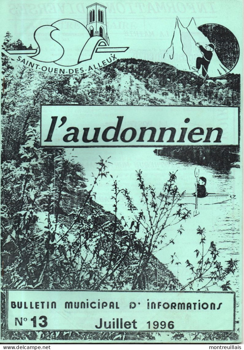 Bulletin Municipal De SAINT-OUEN-LES-ALLEUX, (35), N° 13, De 1996, 42 Pages, Informations Locales, Audonnien - Other & Unclassified