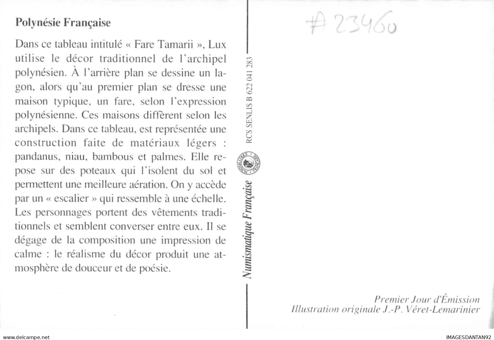 CARTE MAXIMUM #23460 POLYNESIE FRANCAISE PAPEETE 1992 ARTISTES PEINTRES LUX FARE TAMARII - Maximum Cards