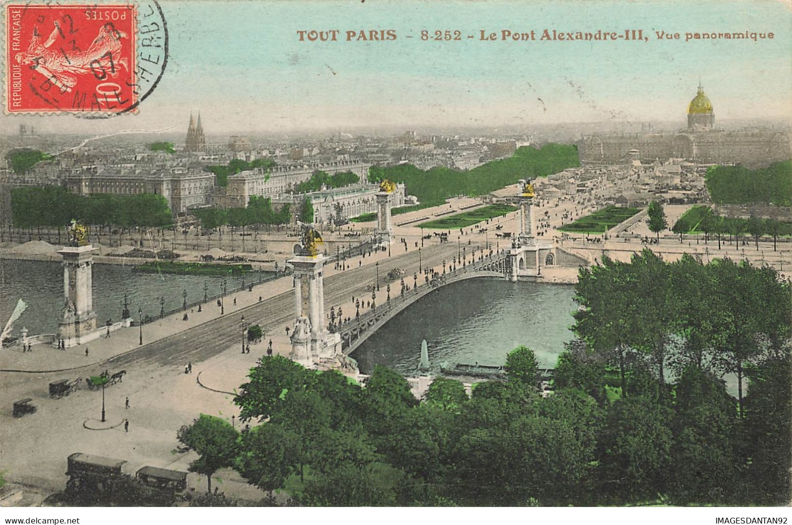 75 PARIS 08 #22582 PONT ALEXANDRE III VUE PANORAMIQUE - Arrondissement: 08