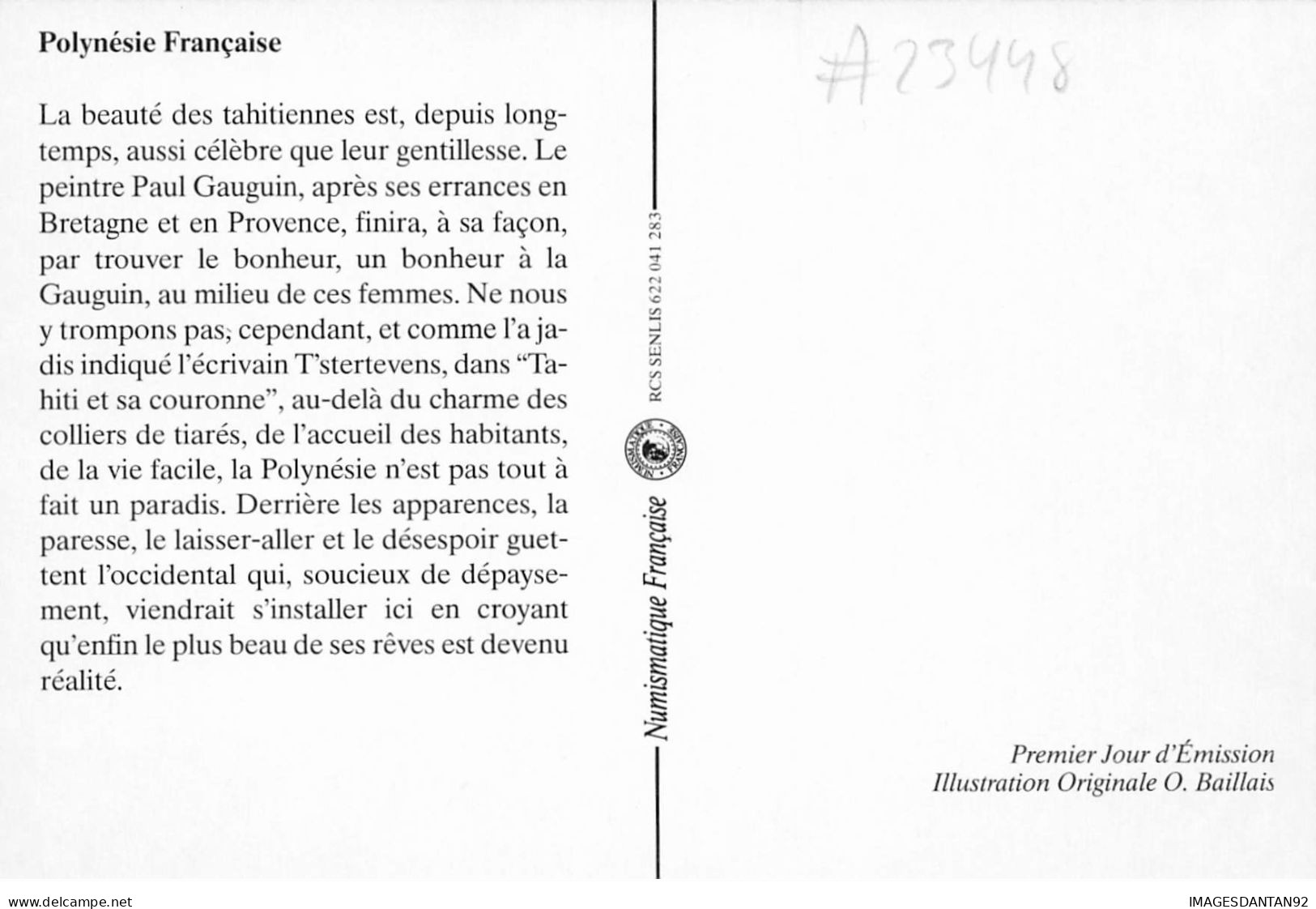 CARTE MAXIMUM #23448 POLYNESIE FRANCAISE PAPEETE 1990 LE TIARE TAHITI FLEURS - Cartes-maximum