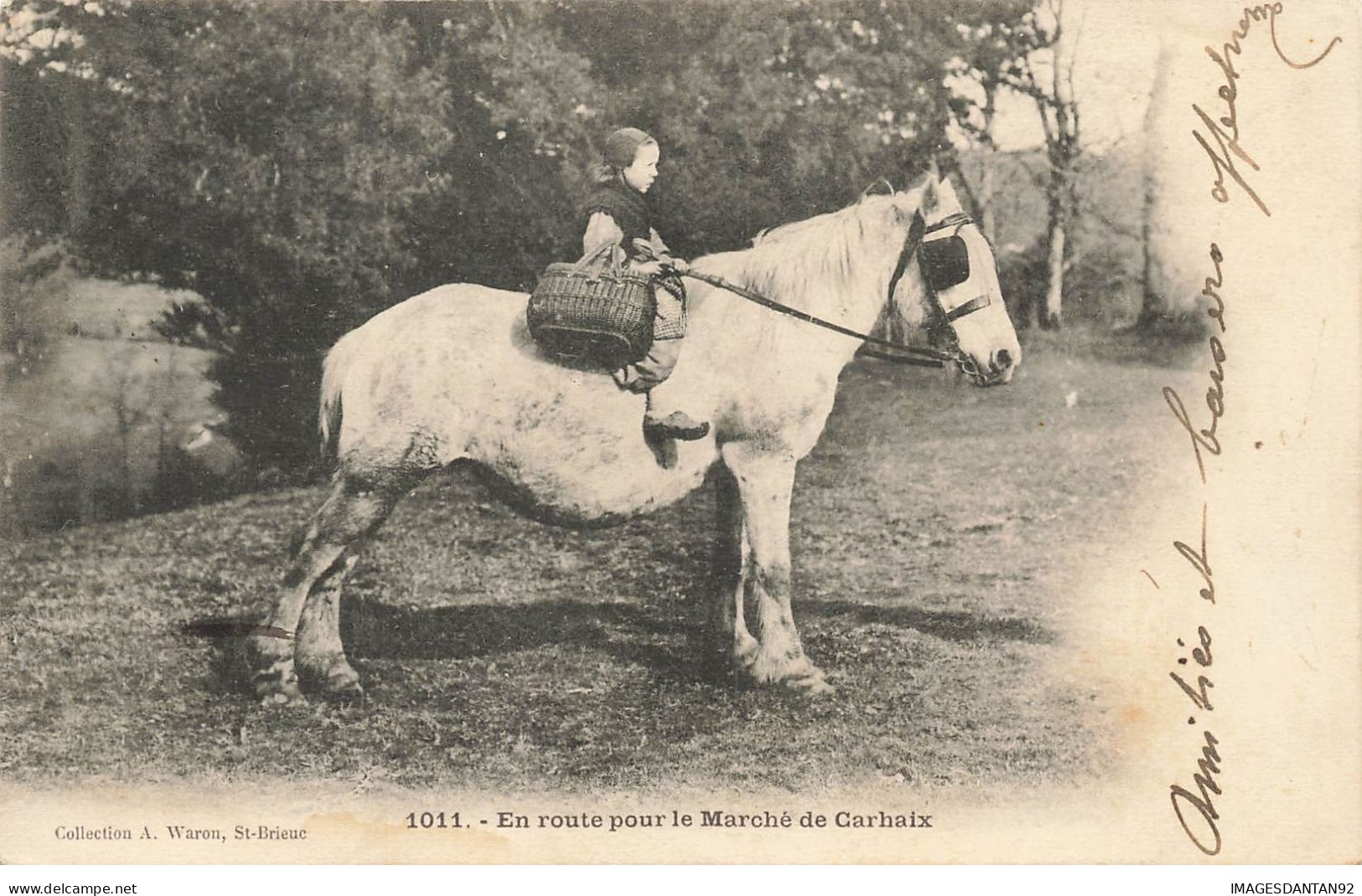 29 CARHAIX #27446 EN ROUTE POUR LE MARCHE A DOS DE JUMENT CHEVAL - Carhaix-Plouguer