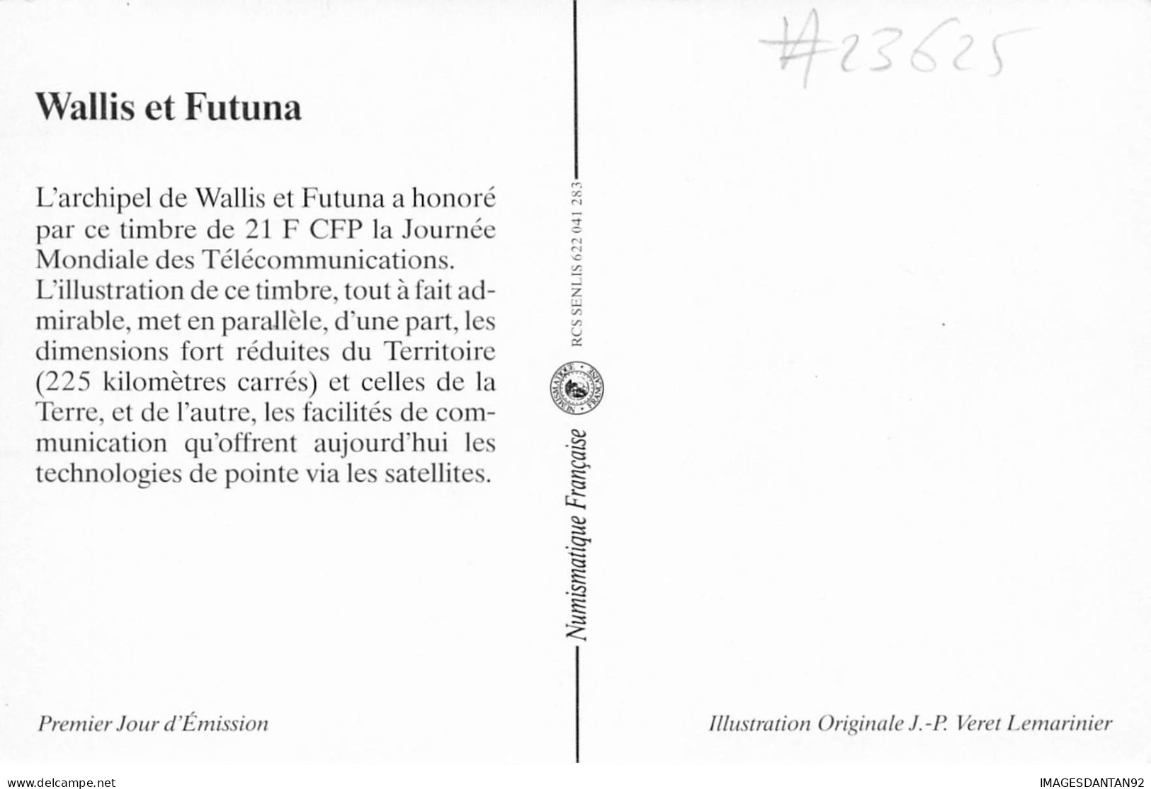 CARTE MAXIMUM #23625 WALLIS ET FUTUNA MATA UTU 1989 JOURNEE MONDIALE DES TELECOM - Cartes-maximum