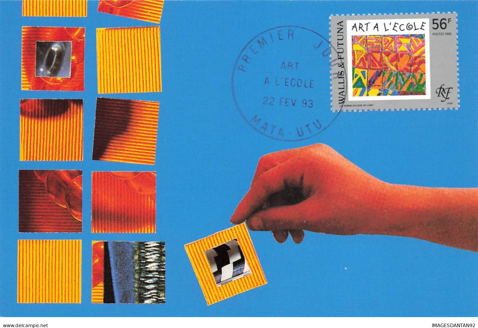 CARTE MAXIMUM #23621 WALLIS ET FUTUNA MATA UTU 1993 ART A L ECOLE - Maximum Cards
