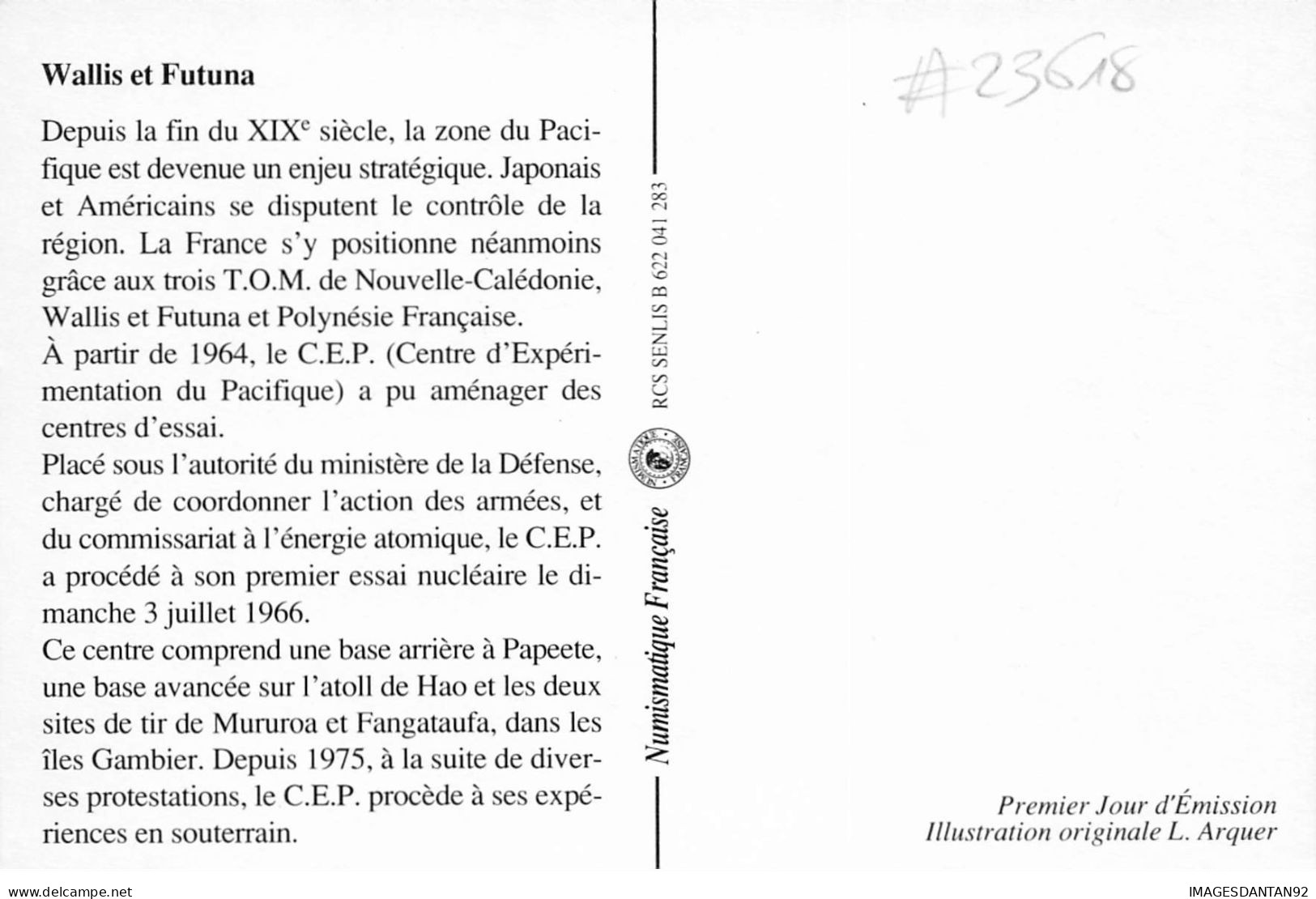 CARTE MAXIMUM #23618 WALLIS ET FUTUNA MATA UTU 1993 FORCES MARITIMES DU PACIFIQUE AVIATION MARINE - Cartoline Maximum