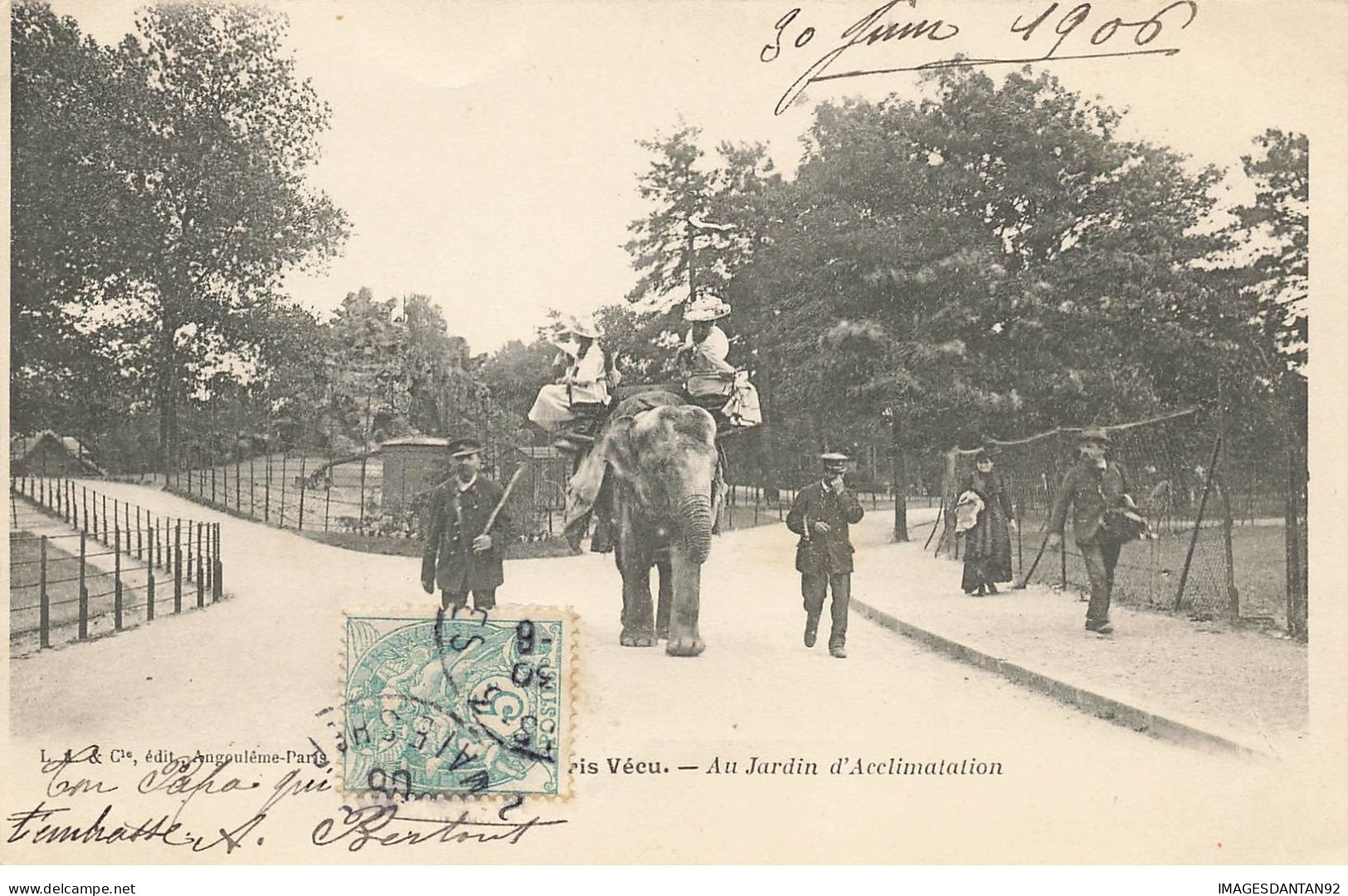 75 PARIS  #22767 JARDIN D ACCLIMATATION ELEPHANT - Parks, Gardens