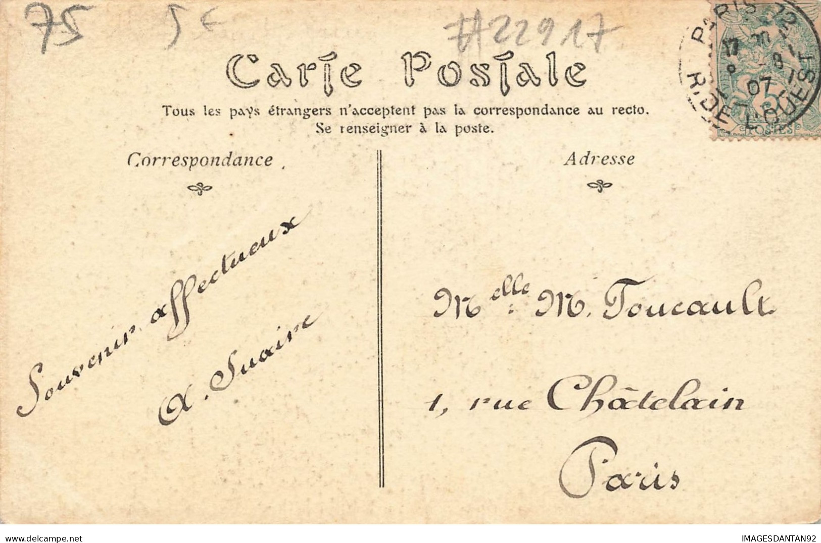 75 PARIS #22917 MOEURS ET COUTUMES DE L ANCIEN PARIS LA PETITE FRUITIERE METIER - Artesanos De Páris