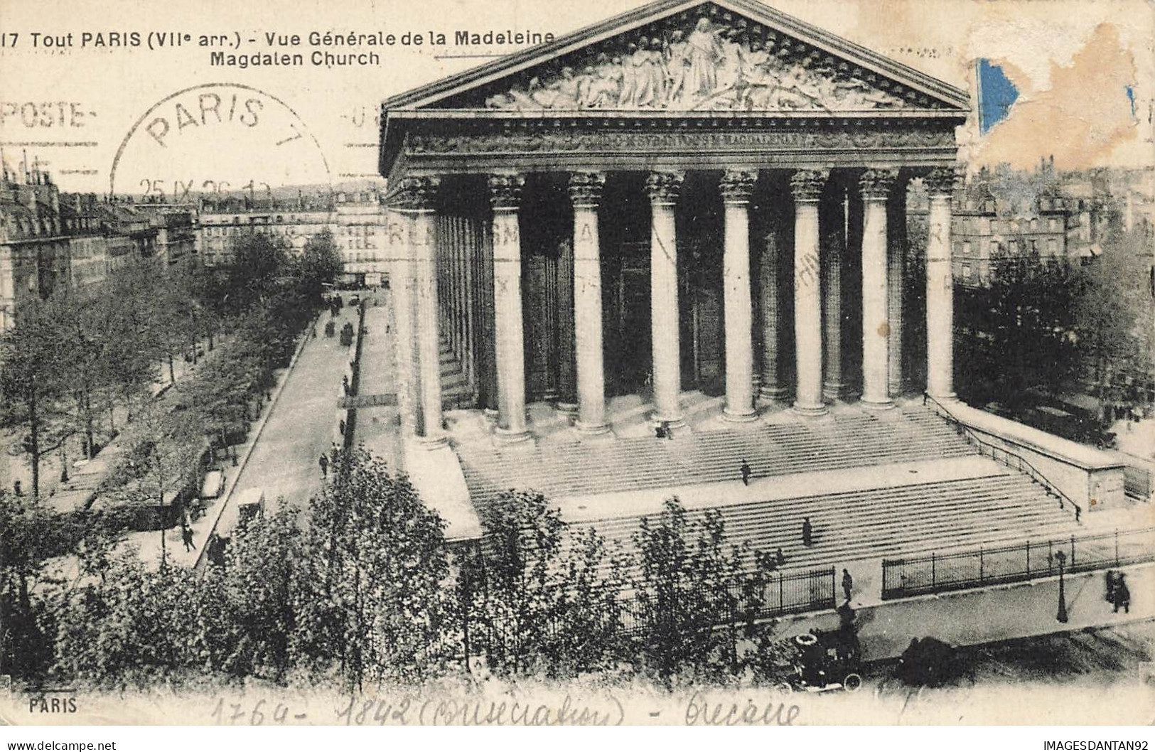 75 PARIS 07 #22703 VUE GENERALE EGLISE LA MADELEINE - Paris (07)