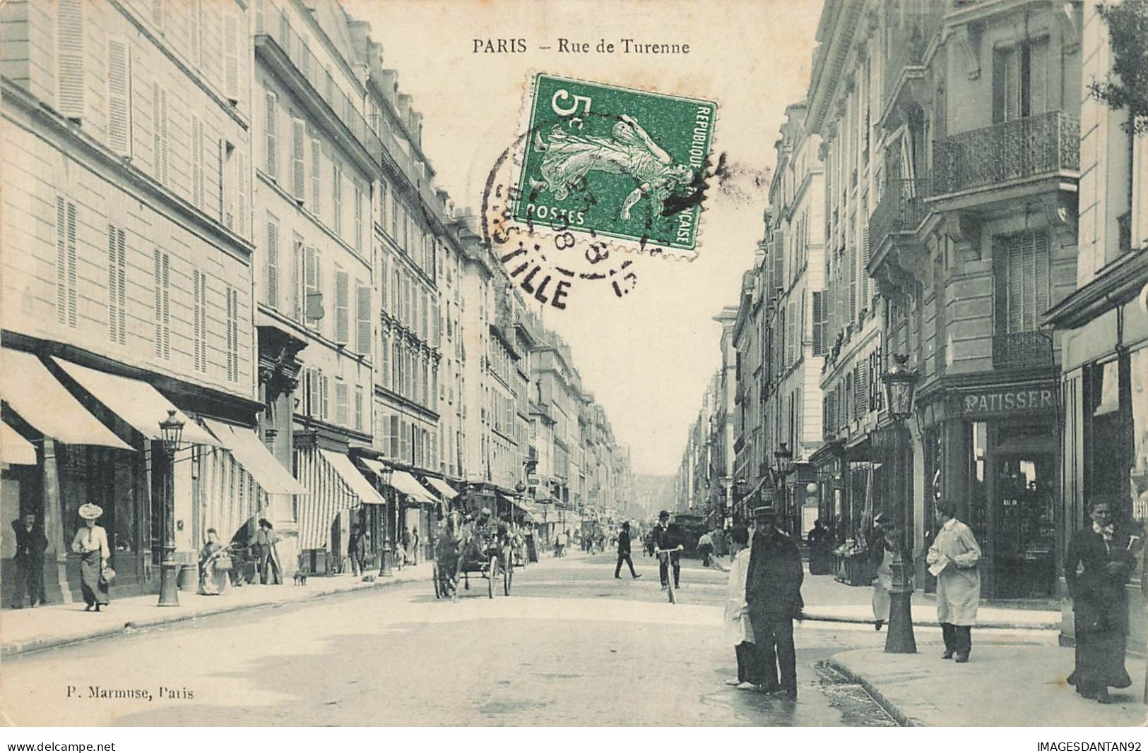 75 PARIS 04 #22887 RUE TURENNE COMMERCES PATISSERIE ATTELAGE CHEVAL - Paris (04)