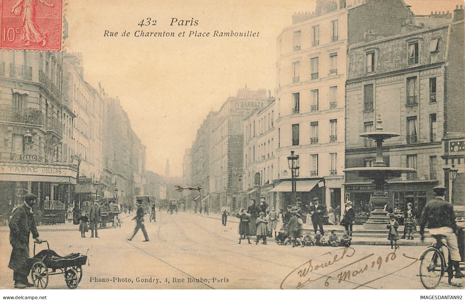 75 PARIS 12 #22885 RUE CHARENTON PLACE RAMBOUILLET TABAC LIQUEURS EDIT GONDRY - Arrondissement: 12