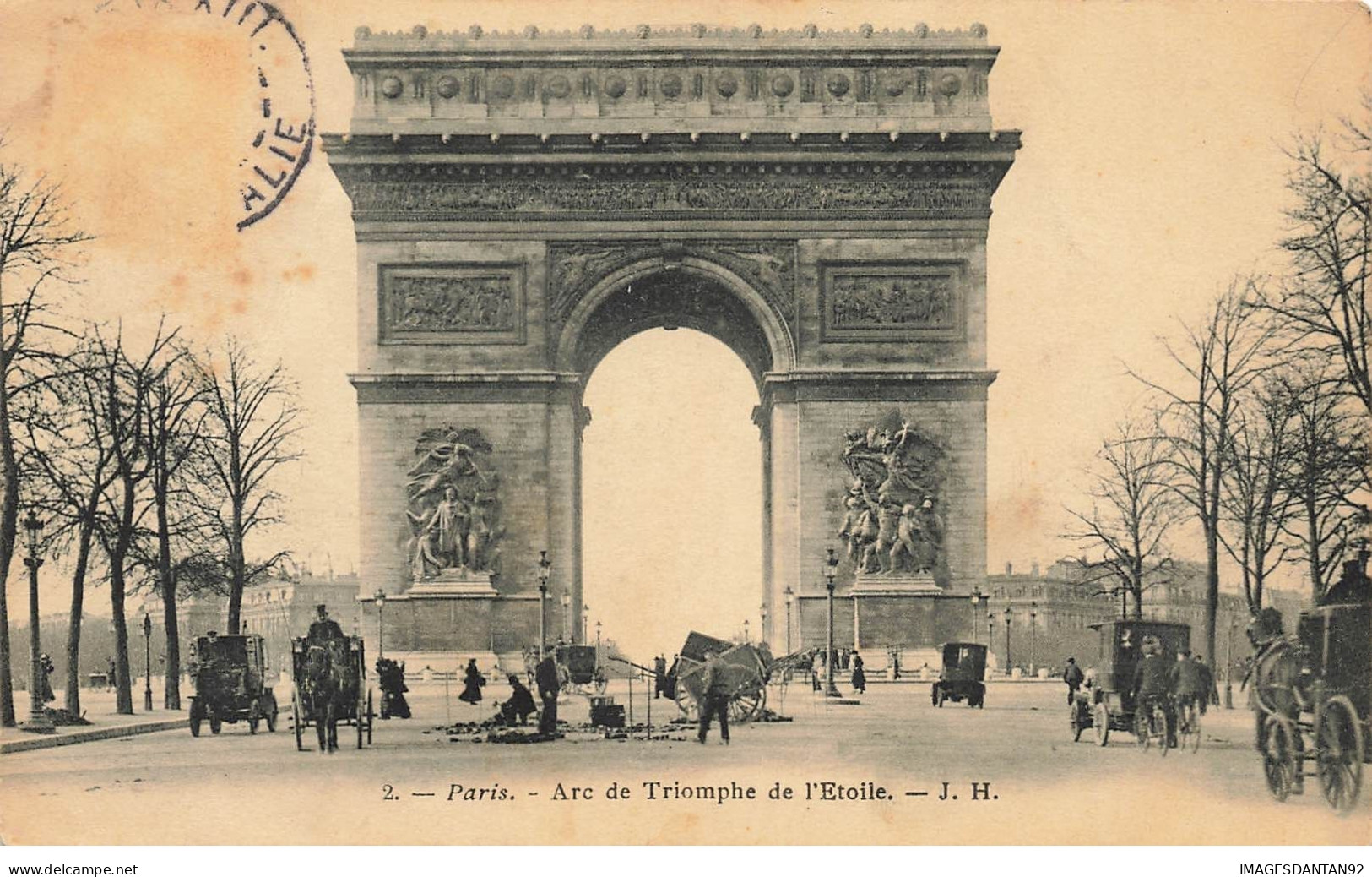 75 PARIS 16 #22888 ARC DE TRIOMPHE METIER ATTELAGES VOITURES A CHEVAL - Arrondissement: 16