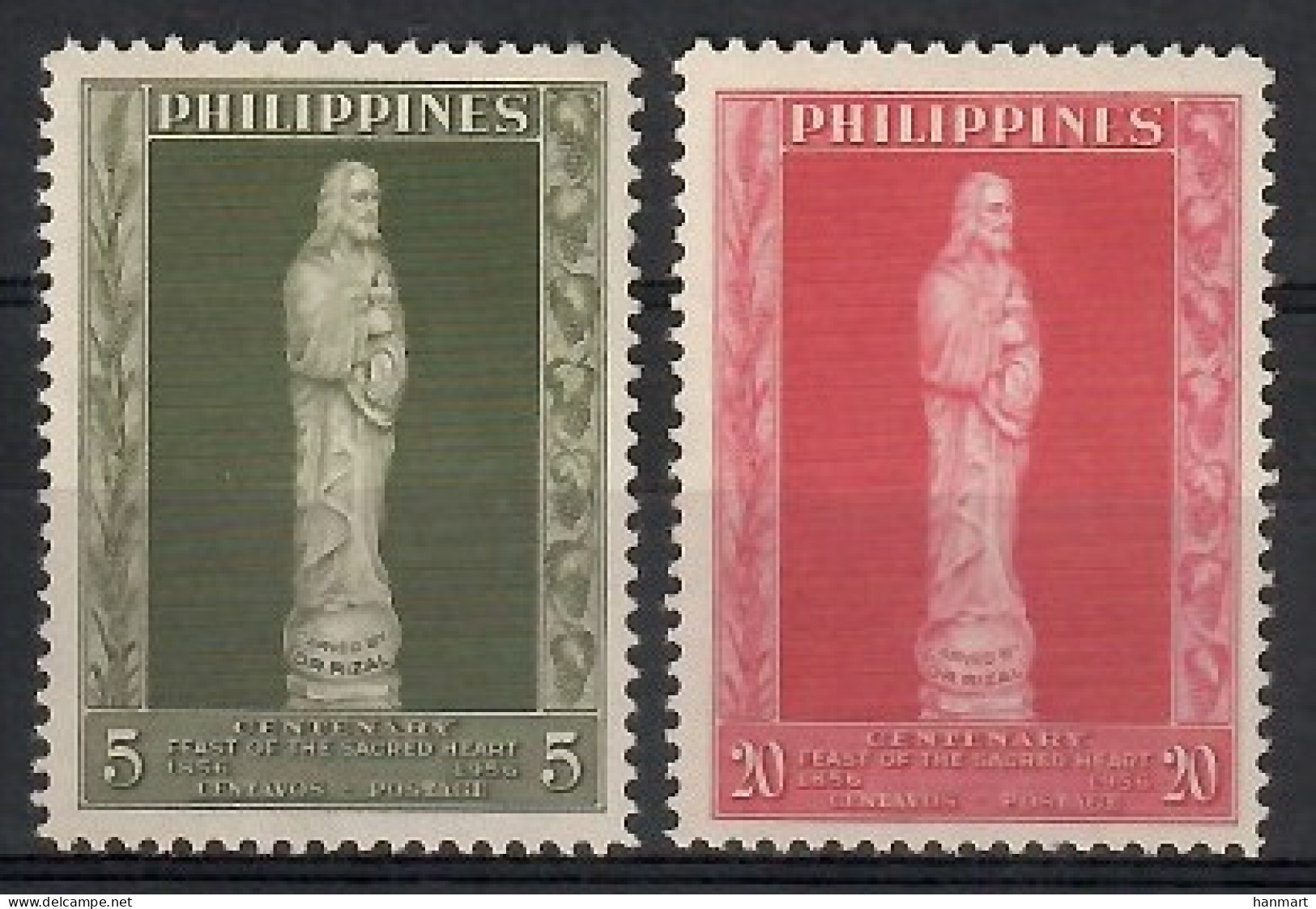 Philippines 1956 Mi 608-609 MNH  (ZS8 PLP608-609) - Christianity