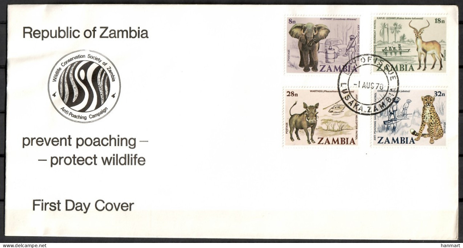 Zambia 1978 Mi 193-196 FDC  (XFDC ZS6 ZMB193-196) - Milieubescherming & Klimaat