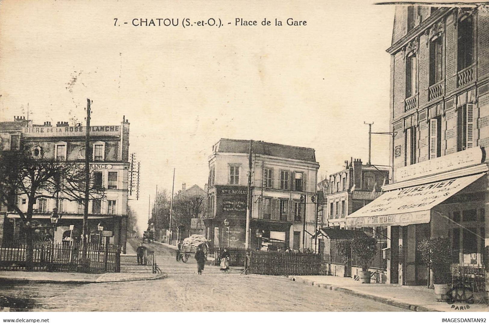 78 CHATOU #23829 PLACE DE LA GARE CAFE DE LA GARE COMMERCE NICOLAS - Chatou