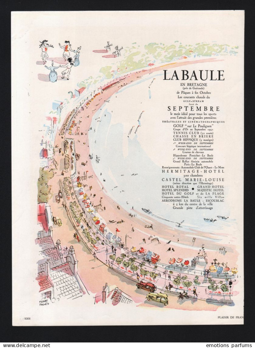 Publicité Papier  Montre ULYSSE NARDIN DERMONT Dos Voyage LA BAULE  Plage Bretagne Guerande Dessin Pierre Pages - Reclame