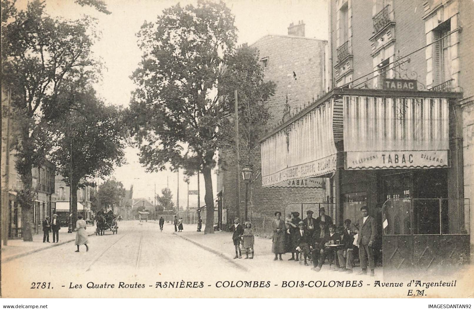 92 COLOMBES #24755 LES QUATRE ROUTES CAFE TABAC - Colombes