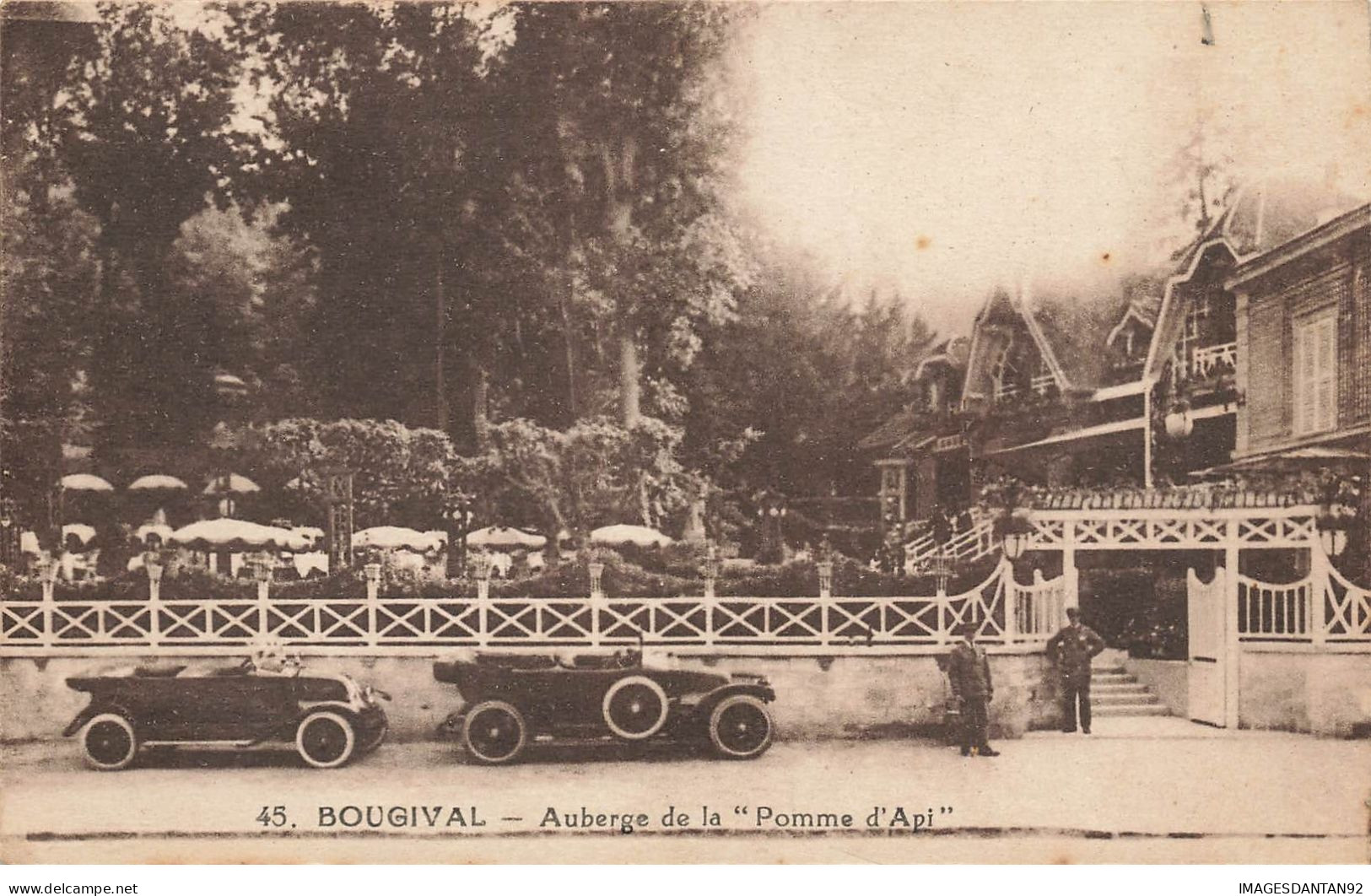 78 BOUGIVAL #23813 AUBERGE DE LA POMME D API AUTO RENAULT CABRIOLET AUTOMOBILE - Bougival