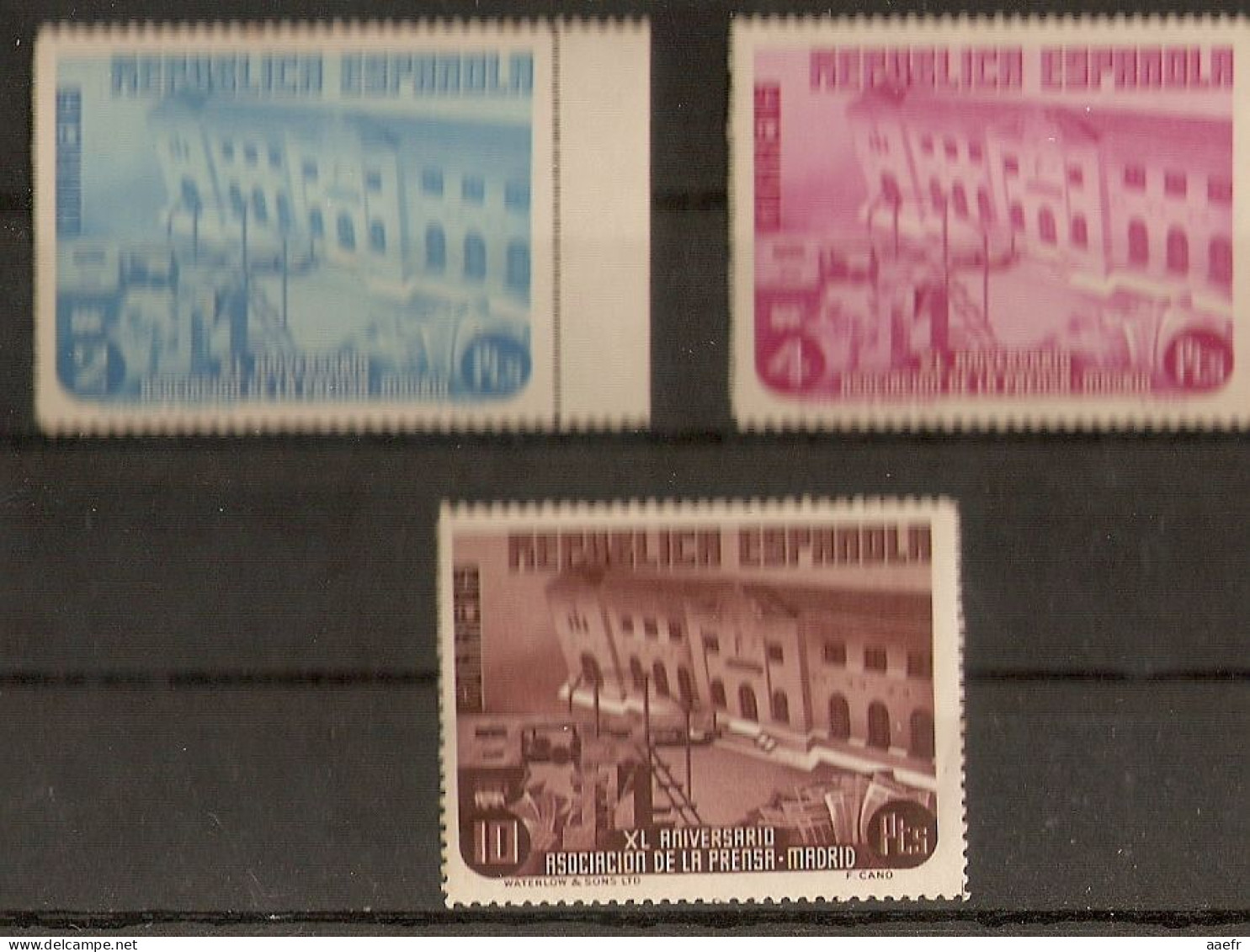 Espagne 1936 - 40ème Anniversaire De La Presse De Madrid - Collège De Nazareth - 552/554 MNH - Unused Stamps