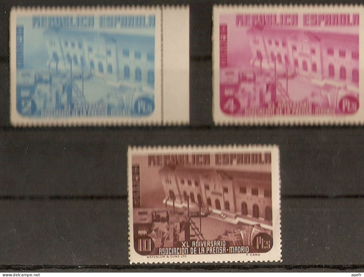 Espagne 1936 - 40ème Anniversaire De La Presse De Madrid - Collège De Nazareth - 552/554 MNH - Nuevos