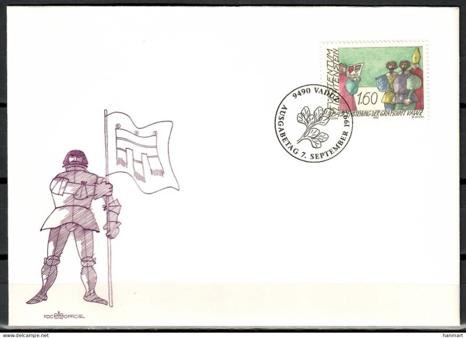 Liechtenstein 1992 Mi 1049 FDC  (FDC ZE1 LCH1049) - Militaria