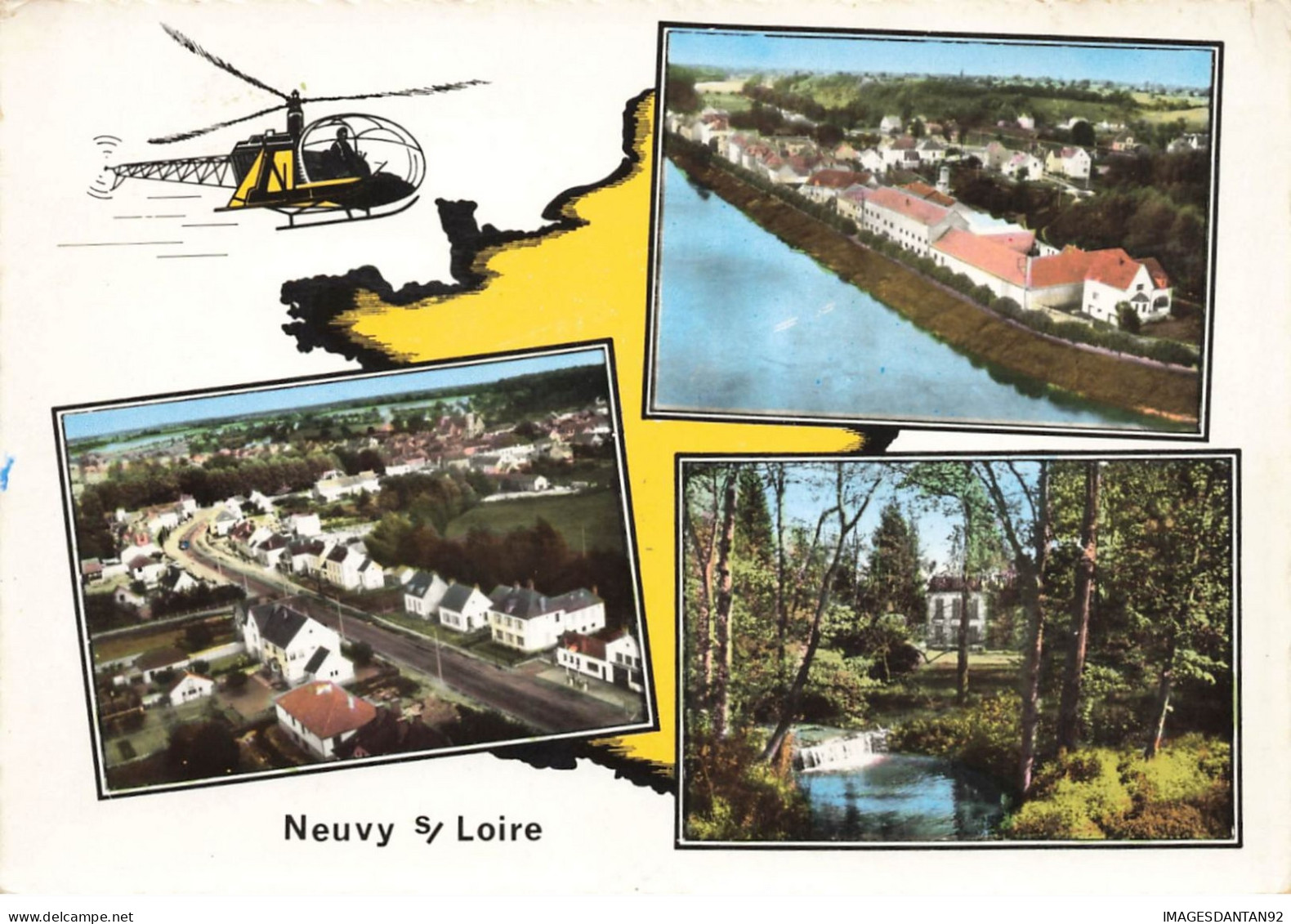 58 NEUVY SUR LOIRE #27652 VUE AERIENNE LA LOIRE LA VRILLE HELICOPTERE - Other & Unclassified