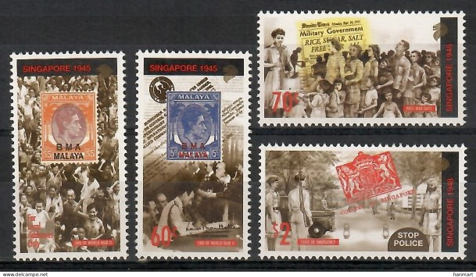 Singapore 1995 Mi 767-770 MNH  (ZS8 SNG767-770) - Briefmarken Auf Briefmarken