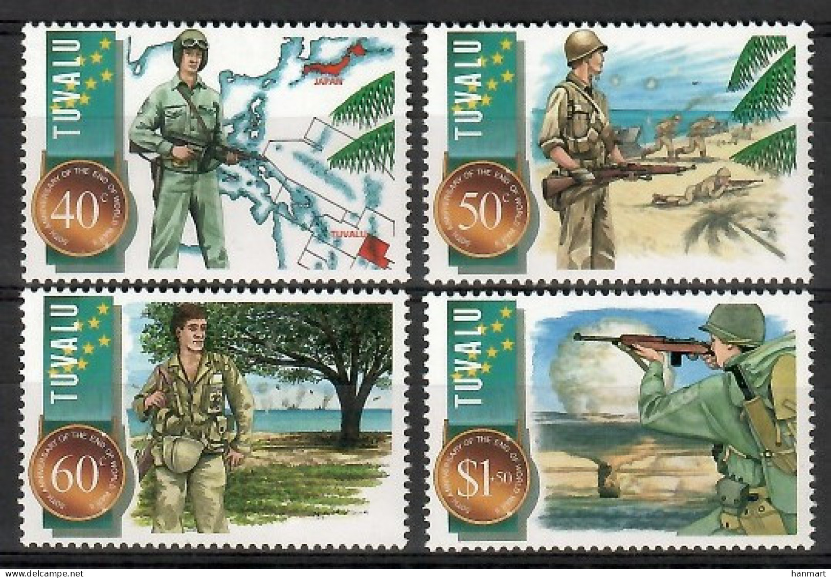 Tuvalu 1995 Mi 725-728 MNH  (ZS7 TVL725-728) - Militares