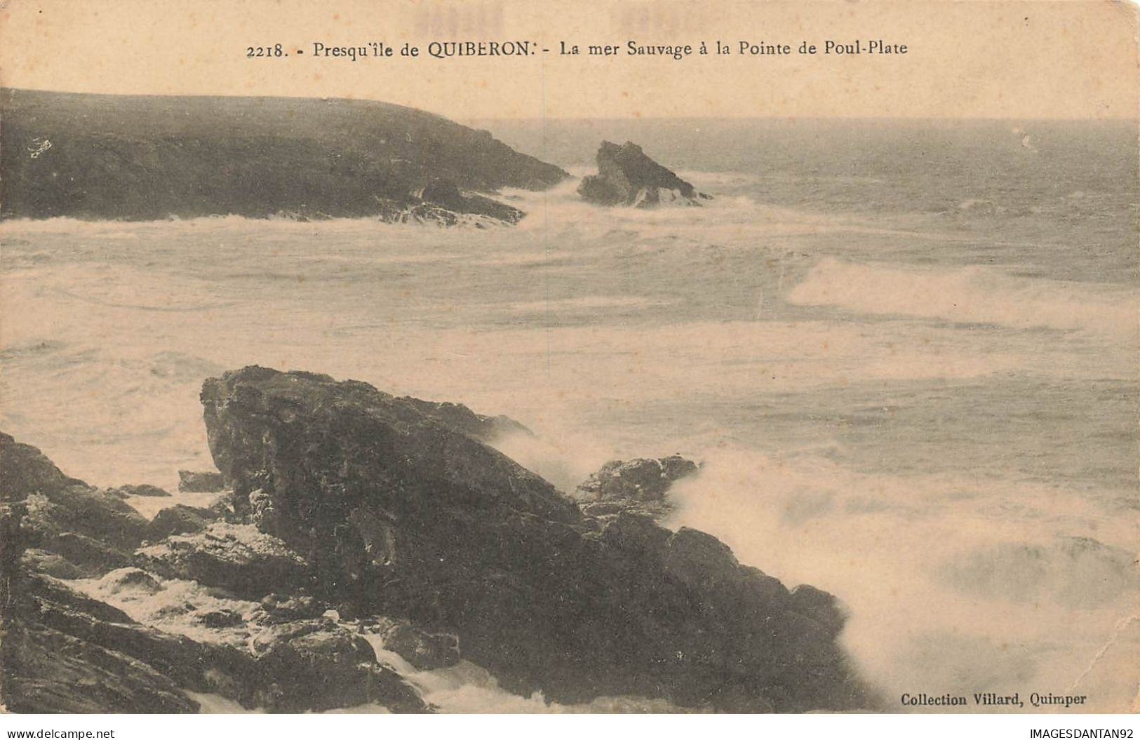 56 QUIBERON #27641 PRESQU ILE MER SAUVAGE POINTE DE POUL PLATE - Quiberon