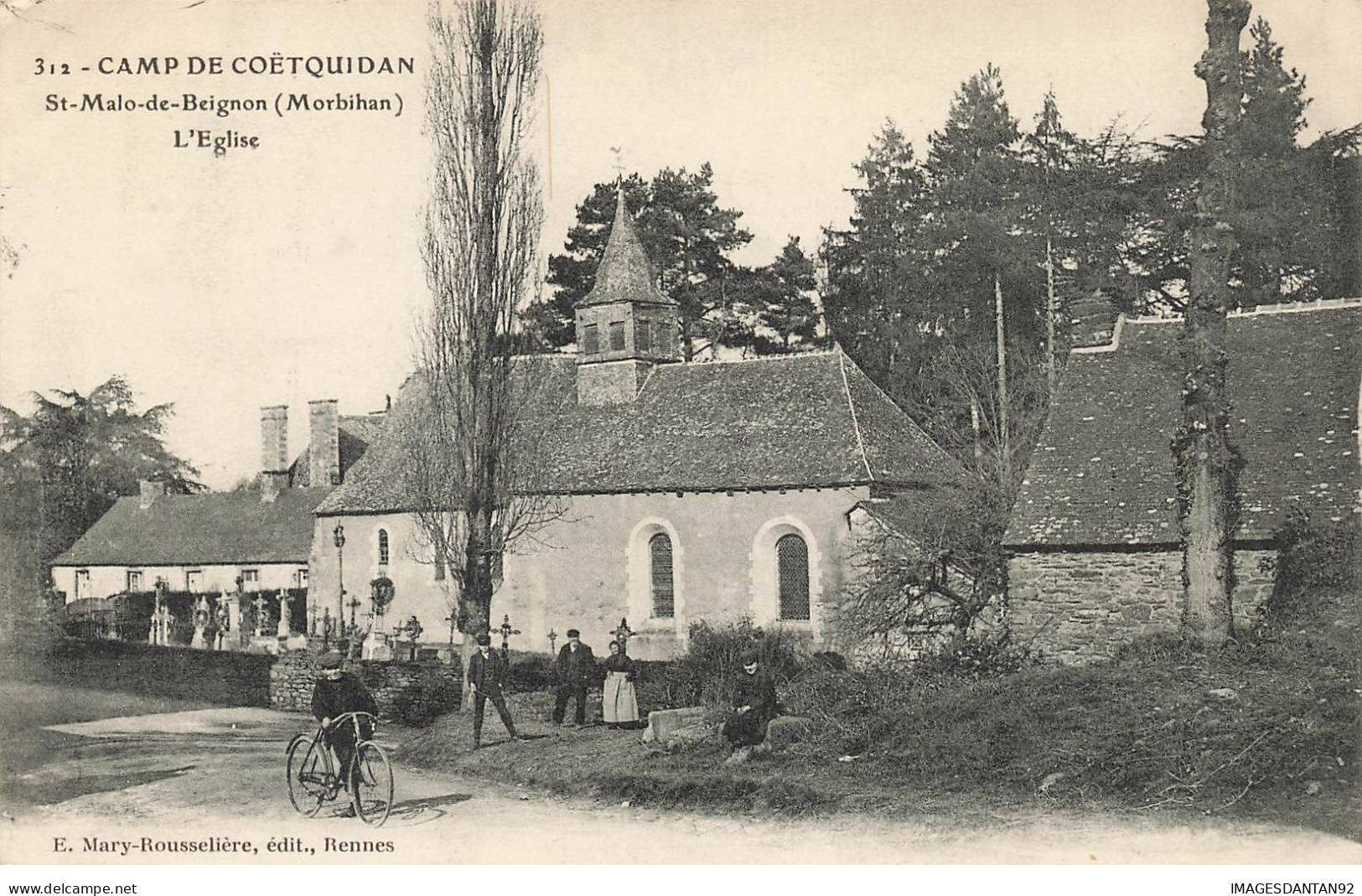 56 SAINT MALO DE BEIGNON #27311 CAMP DE COETQUIDAN EGLISE - Andere & Zonder Classificatie