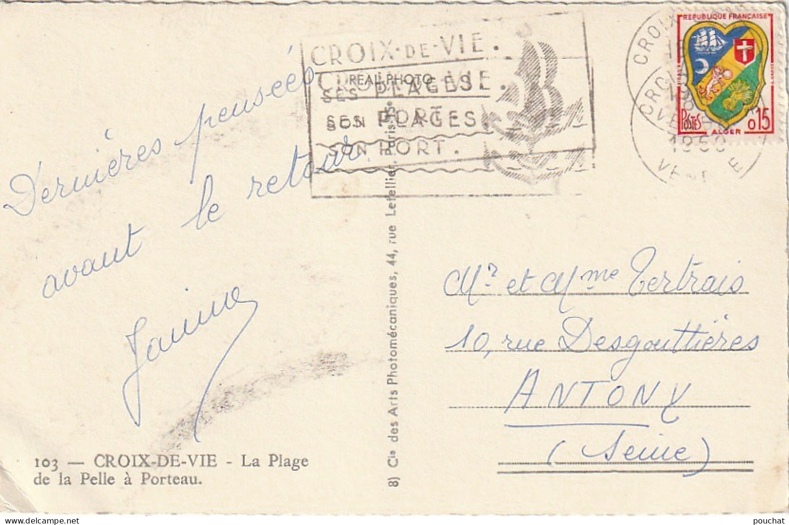 XXX -(85) CROIX DE VIE - LA PLAGE DE LA PELLE A PORTEAU - ANIMATION - 2 SCANS - Saint Gilles Croix De Vie