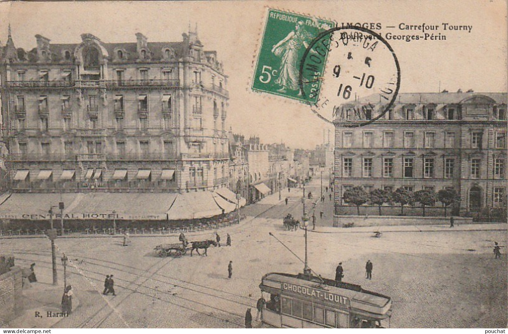 XXX -(87) LIMOGES - CARREFOUR TOURNY- BOULEVARD GEORGES PERRIN - ANIMATION - TRAMWAY - 2 SCANS - Limoges
