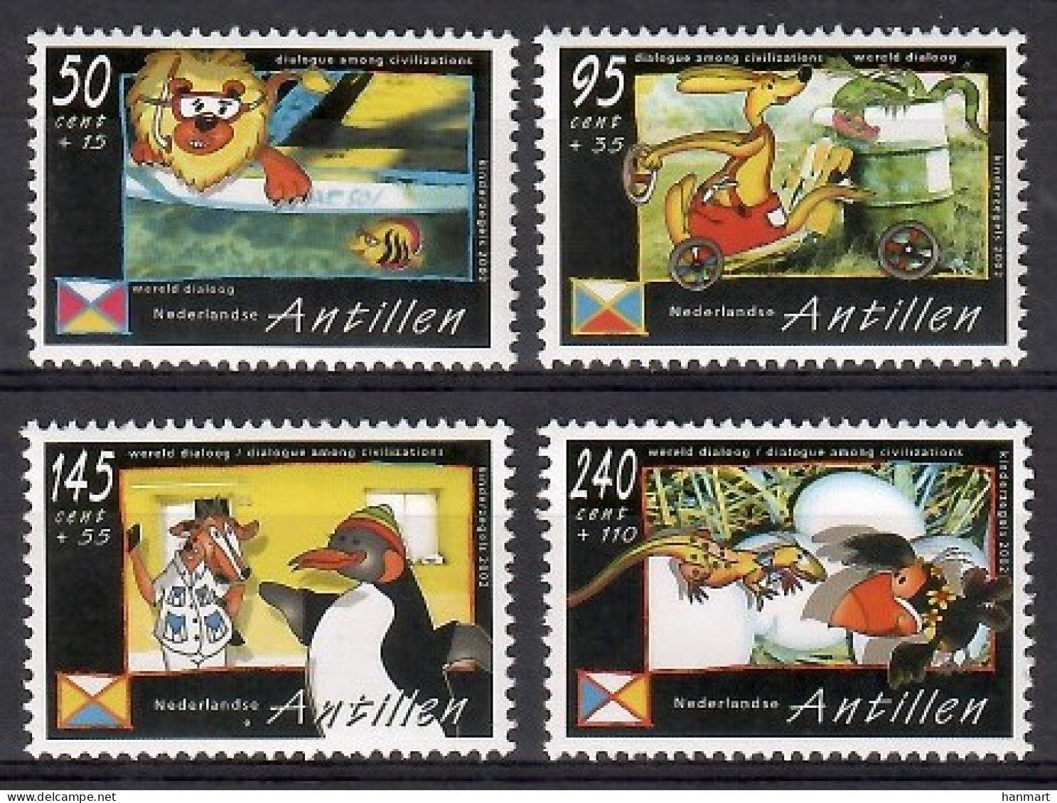 Netherlands Antilles 2002 Mi 1159-1162 MNH  (ZS2 DTA1159-1162) - Penguins