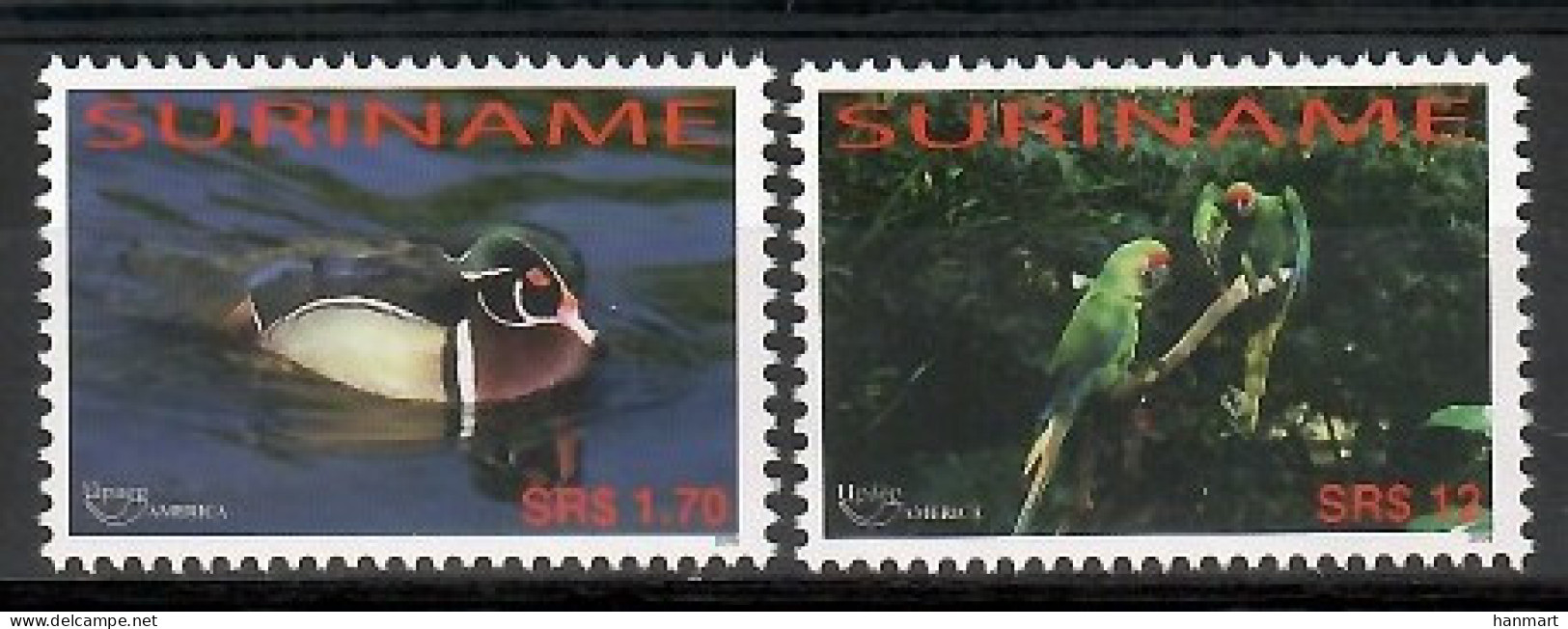 Suriname 2004 Mi 1949-1950 MNH  (ZS3 SRN1949-1950) - Papageien