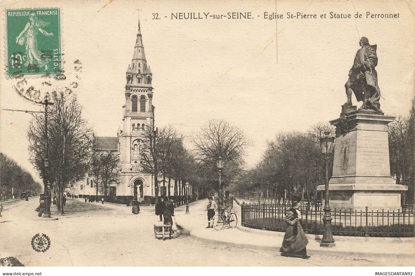 92 NEUILLY SUR SEINE #24963 EGLISE SAINT PIERRE STATUE DE PERRONNET - Neuilly Sur Seine