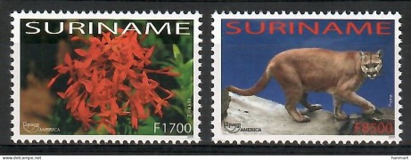 Suriname 2003 Mi 1886-1887 MNH  (ZS3 SRN1886-1887) - Felinos