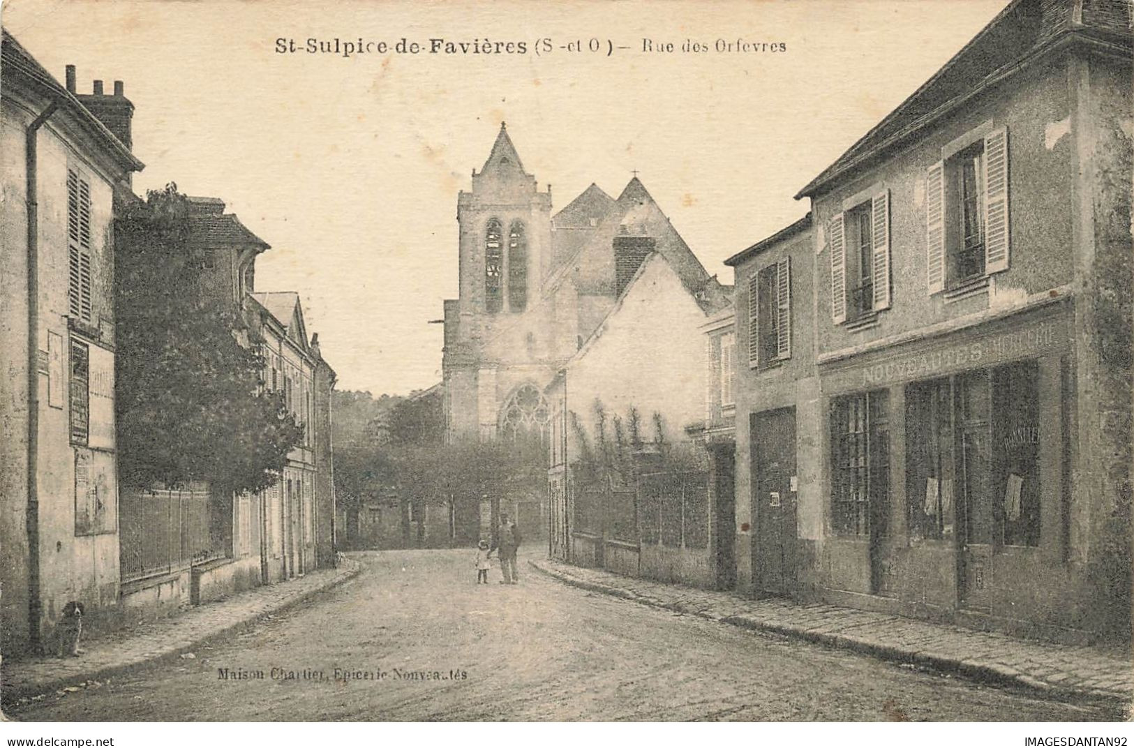 91 ST SULPICE DE FAVIERES #26667 RUE DES ORFEVRES MERCERIE COMMERCE - Saint Sulpice De Favieres