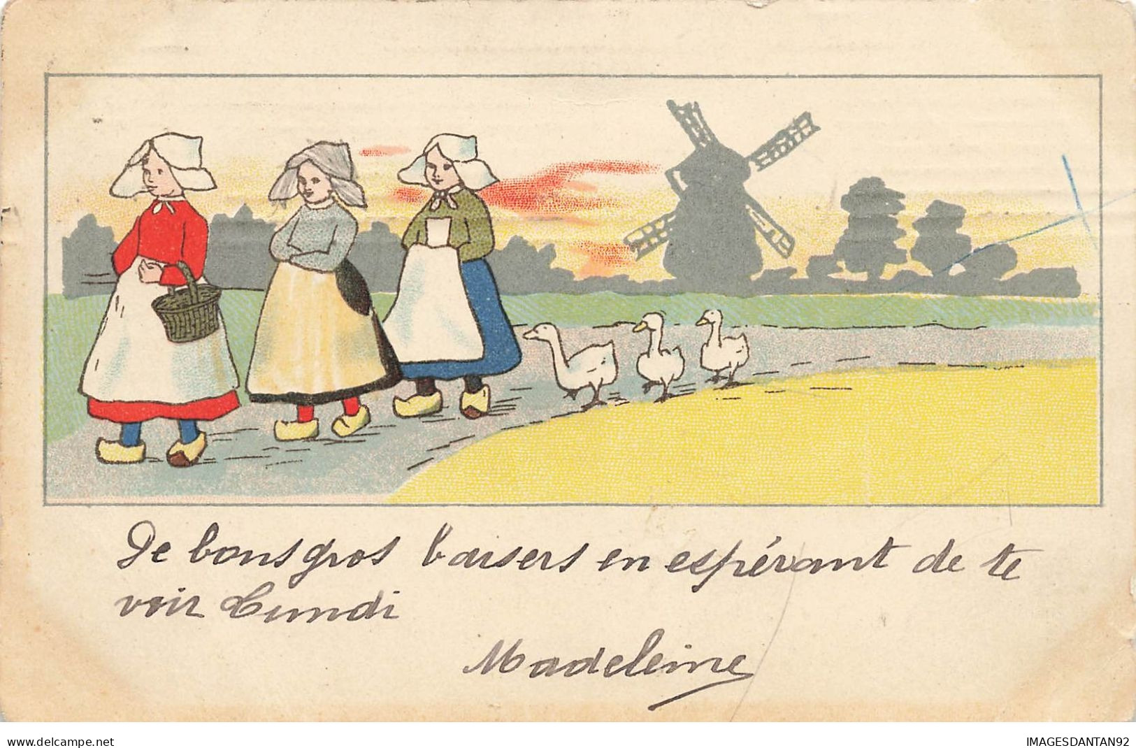 HOLLANDE #25203 MOULIN FERMIERES OIES PAR ILLUSTRATEUR MOLEN FERME - Sonstige & Ohne Zuordnung