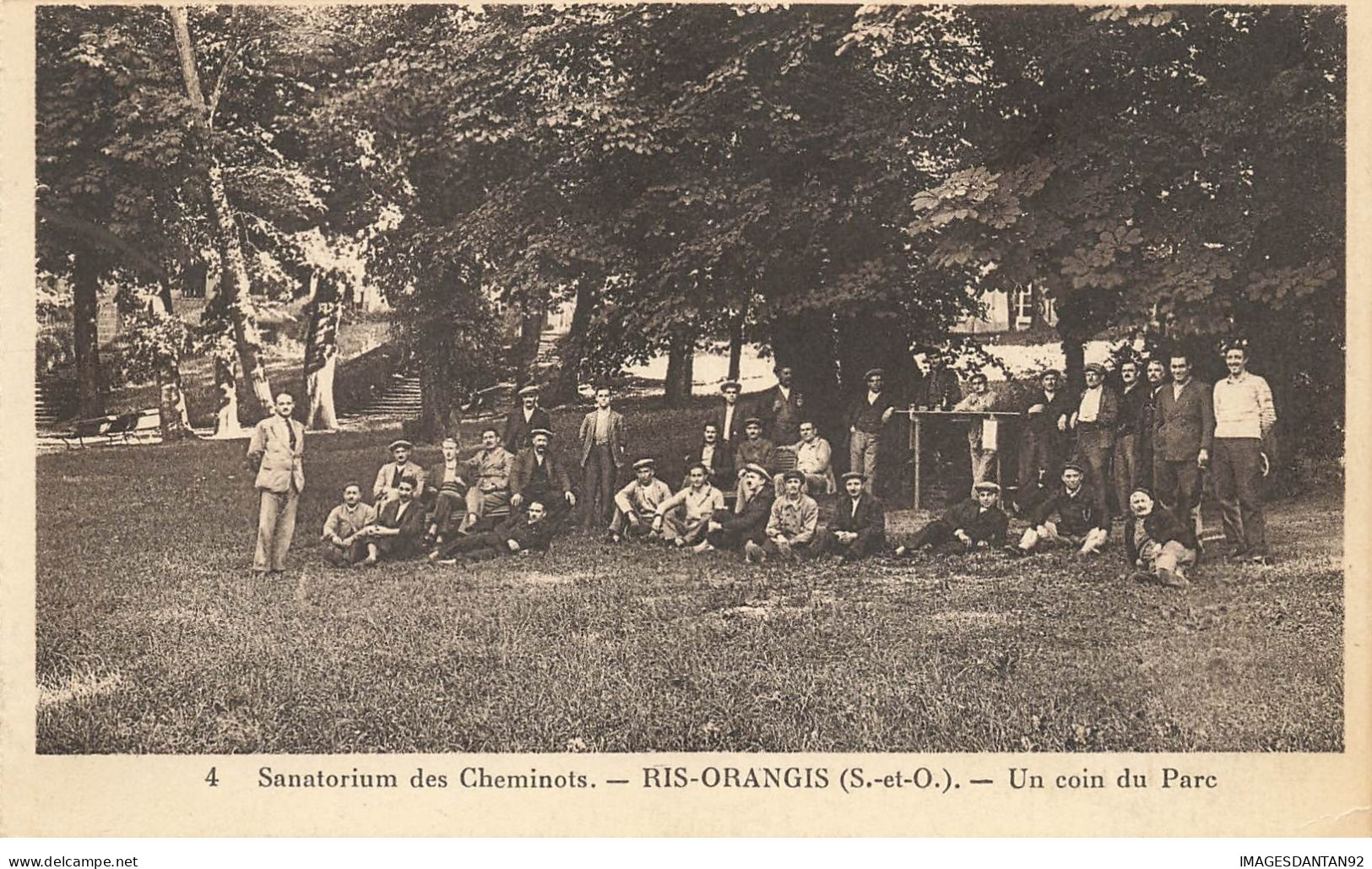 91 RIS ORANGIS #26665 SANATORIUM DES CHEMINOTS UN COIN DU PARC - Ris Orangis