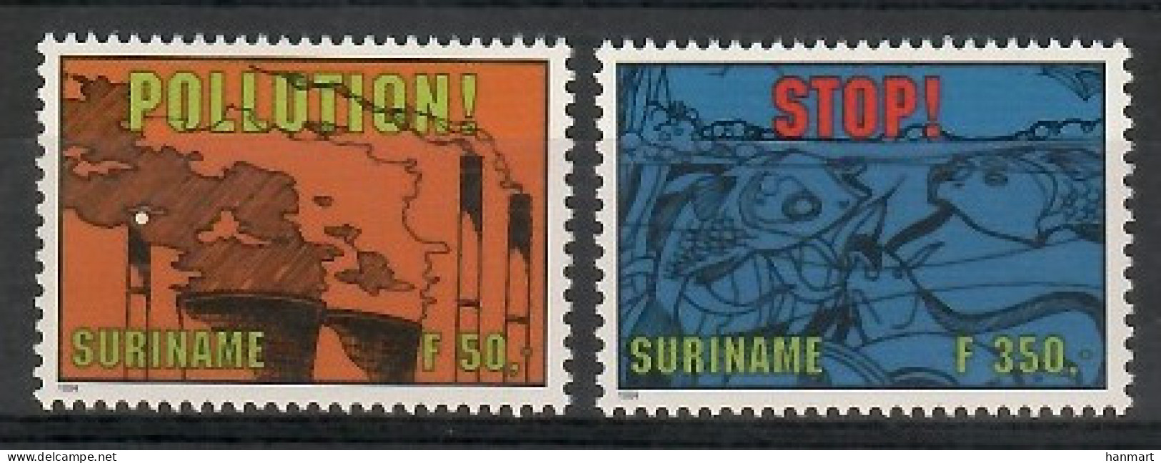 Suriname 1994 Mi 1475-1476 MNH  (ZS3 SRN1475-1476) - Protección Del Medio Ambiente Y Del Clima