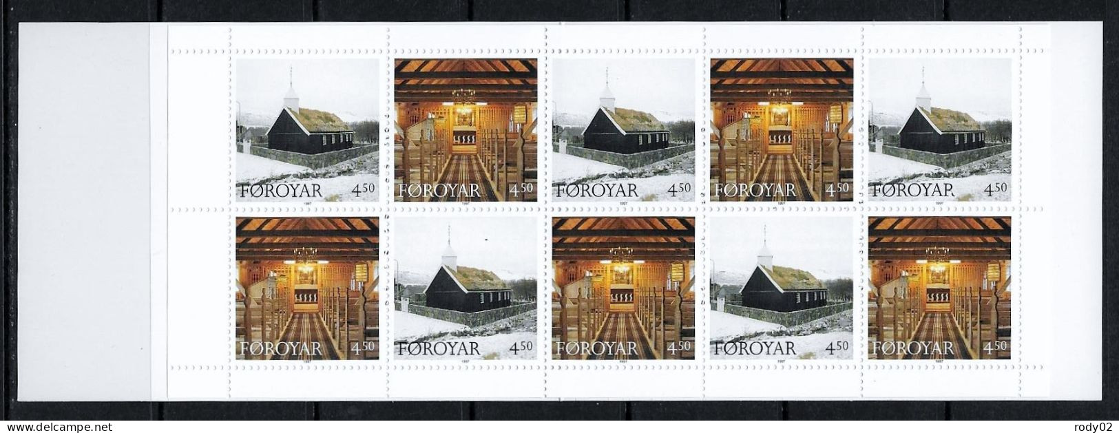 FEROE - EGLISE DE HVALVIK - CARNET N° 322 - NEUF** MNH - Eglises Et Cathédrales