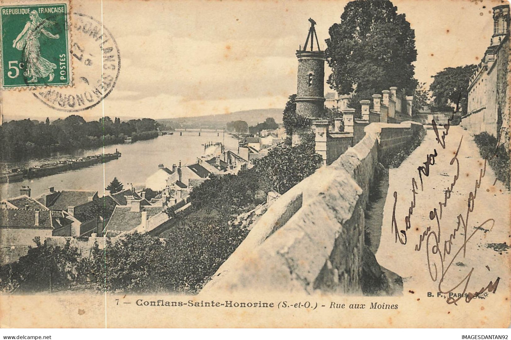 78 CONFLANS SAINTE HONORINE #23854 RUE AUX MOINES VUE GENERALE SUR LA SEINE - Conflans Saint Honorine