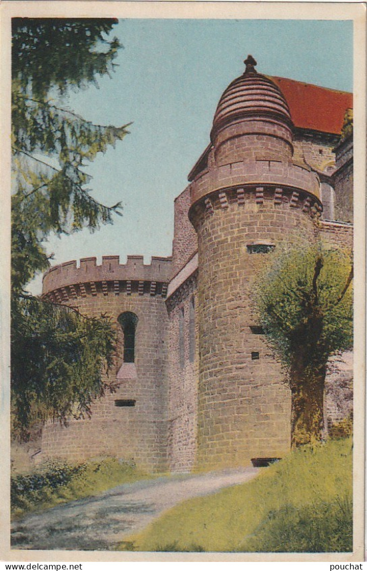 XXX -(89) TOUCY - LES TOURS DE L' ANCIEN CHATEAU - CARTE COLORISEE - 2 SCANS - Toucy