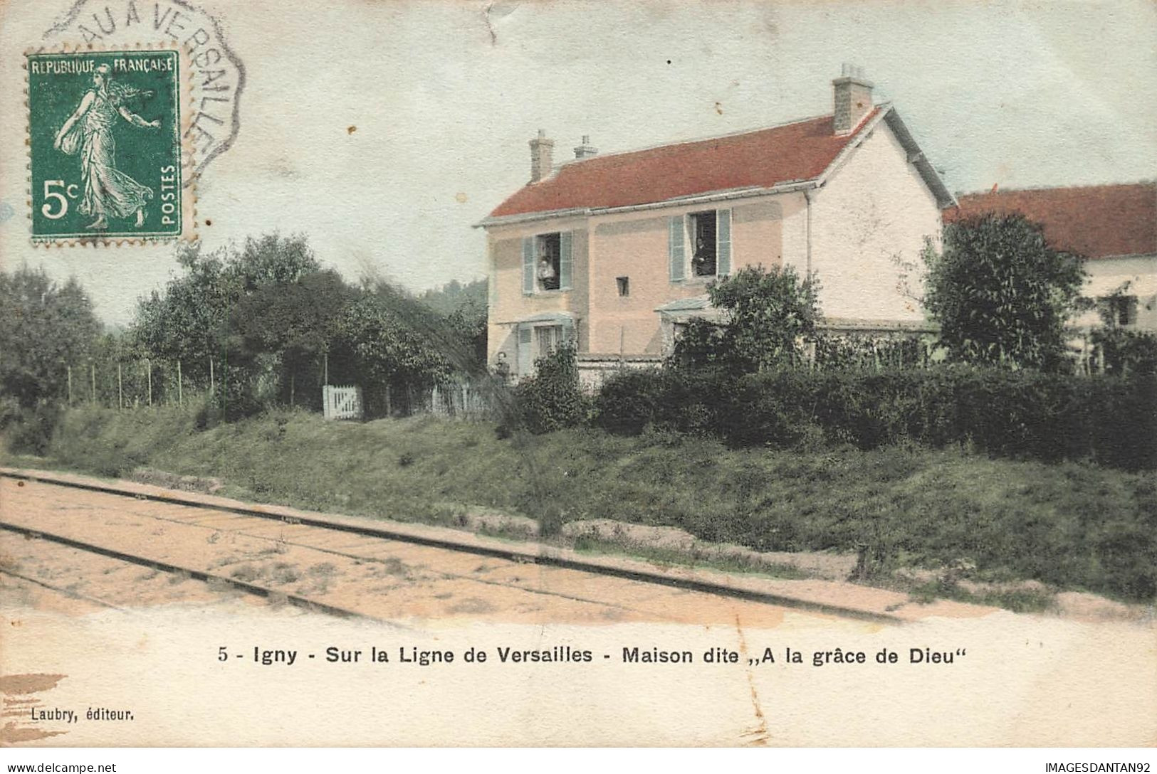 91 IGNY #24482 SUR LA LIGNE DE VERSAILLES MAISON DITE A LA GRACE DE DIEU CHEMIN DE FER - Igny