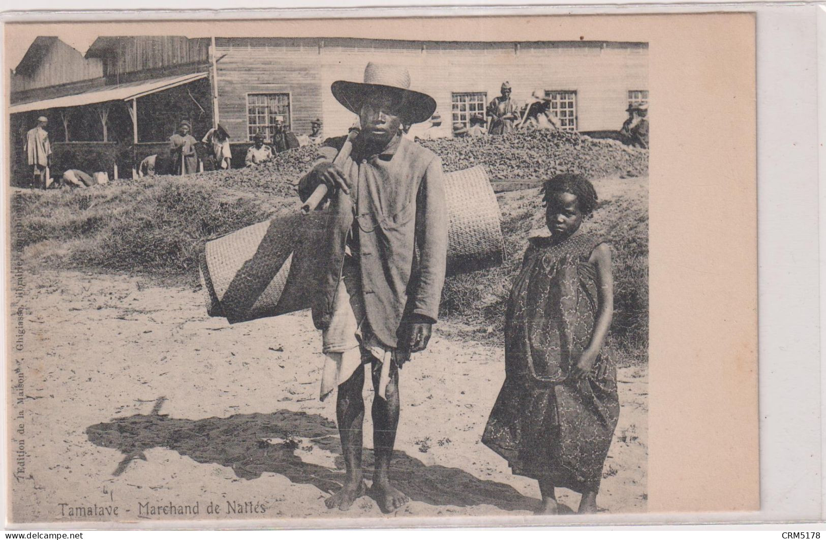 Cpa-TAMATAVE-MARCHAND DE NATTES-FILLETTE-animée - Madagaskar