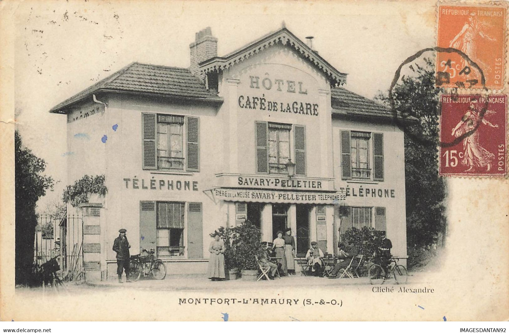 78 MONFORT L AMAURY #24037 HOTEL CAFE DE LA GARE SAVARY PELLETIER - Montfort L'Amaury