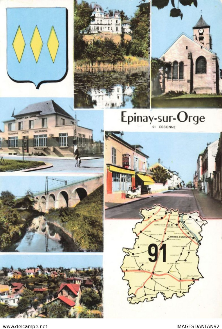 91 EPINAY SUR ORGE #26899 MULTIVUES EGLISE POSTE AQUEDUC - Epinay-sur-Orge