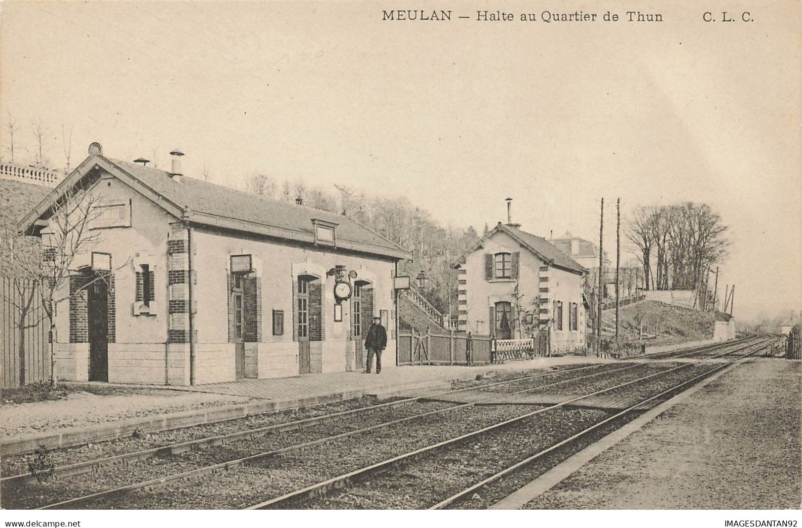 78 MEULAN #24026 HALTE AU QUARTIER DE THUN GARE CHEMIN DE FER VOIE FERREE - Meulan