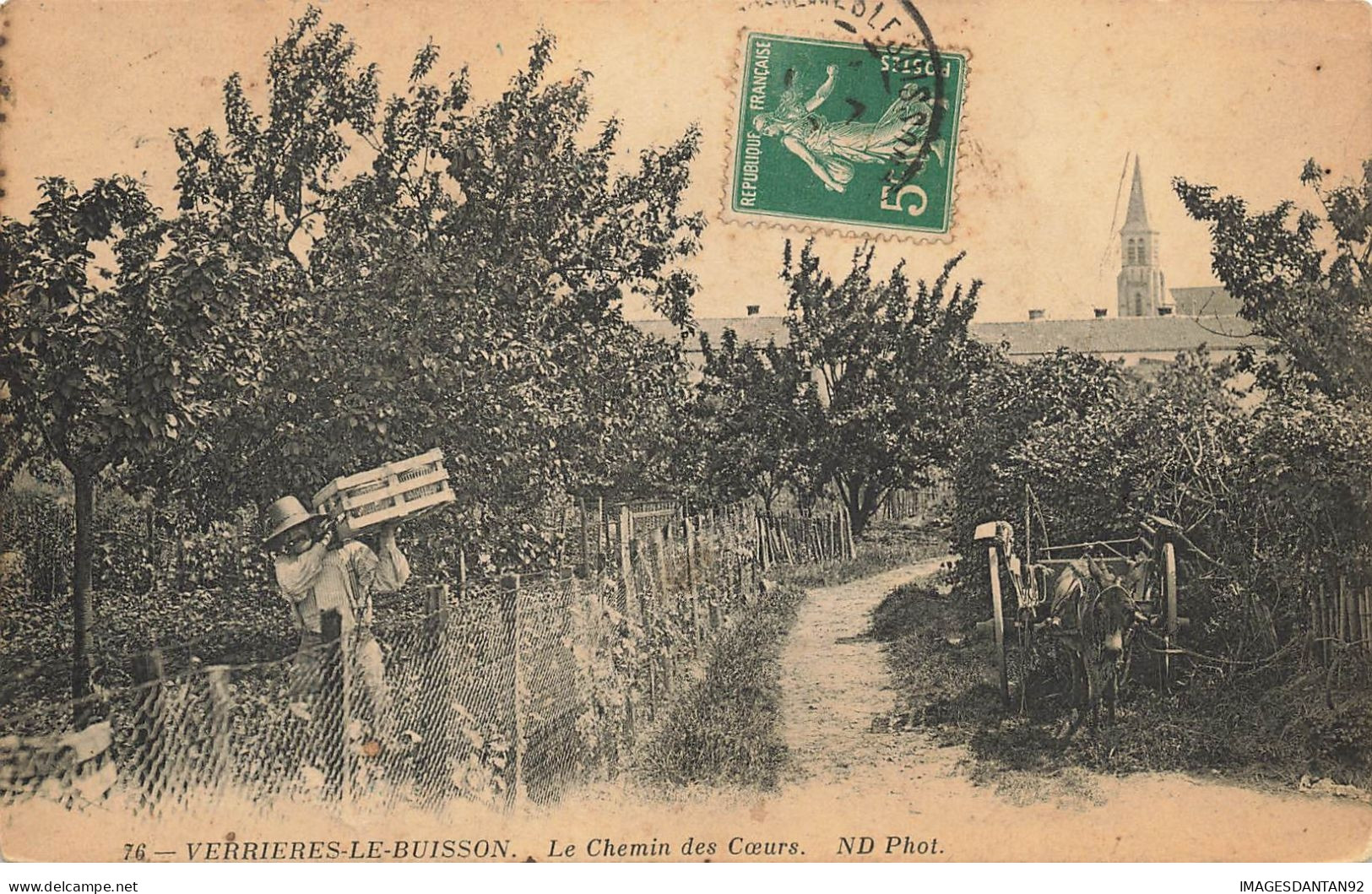 91 VERRIERES LE BUISSON #26594 CHEMIN DES COEURS AGRICULTEUR - Verrieres Le Buisson