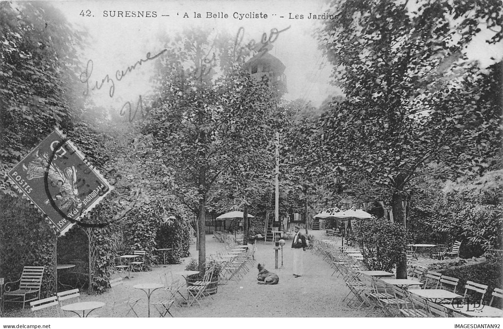 92 SURESNES #28179 A LA BELLE CYCLISTE LES JARDINS RESTAURANT - Suresnes