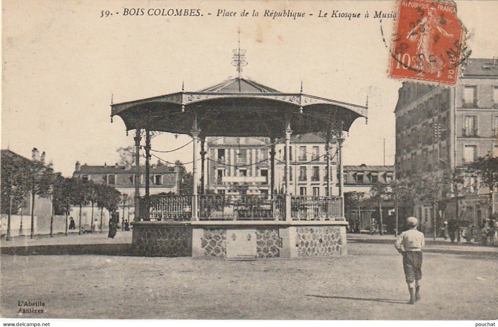 XXX -(92) BOIS COLOMBES - PLACE DE LA REPUBLIQUE - LE KIOSQUE A MUSIQUE - 2 SCANS - Other & Unclassified